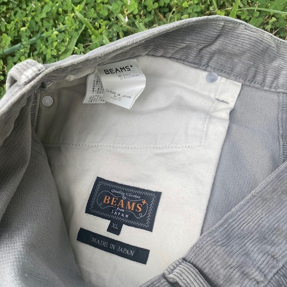 Beams Grey Designer Corduroy Pants  Size 36 Like New - Picture 5 of 7